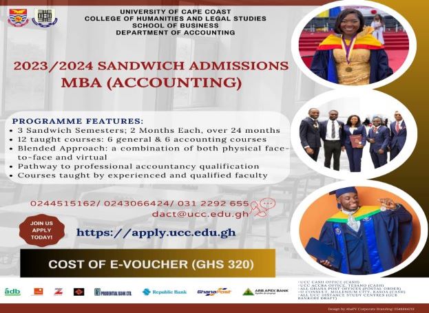 2023/2024 SANDWICH ADMISSIONS MBA (ACCOUNTING)