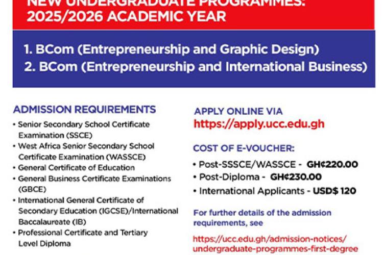 NEW UNDERGRADUATE PROGRAMMES 2025/2026 ACADEMIC YEAR